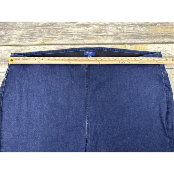 Denim & Co Signature Perfect Flex Regular Pull On Jeans Size Plus 28 Dark Wash - Picture 3 of 7